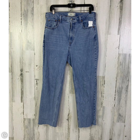 Jeans Straight By Abercrombie And Fitch In Blue Denim, Size: 12