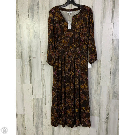 Dress Casual Midi By J. Jill In Brown, Size: S