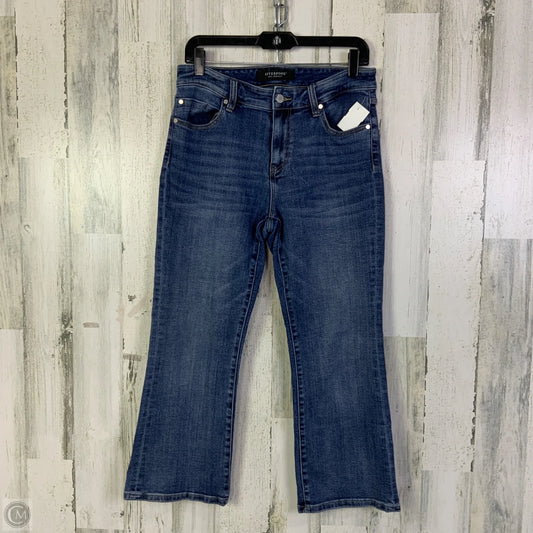 Jeans Cropped By Liverpool In Blue Denim, Size: 8