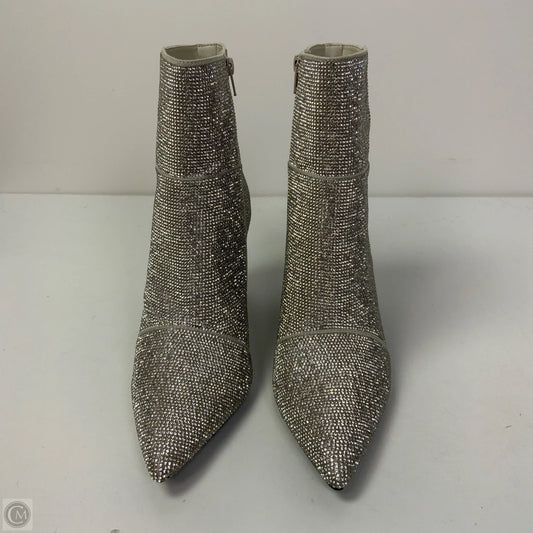 Boots Ankle Heels By Madden Girl In Silver, Size: 11