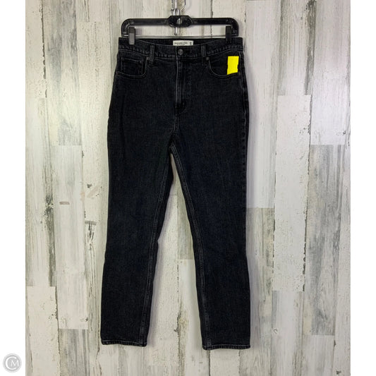 Jeans Straight By Abercrombie And Fitch In Black, Size: 6