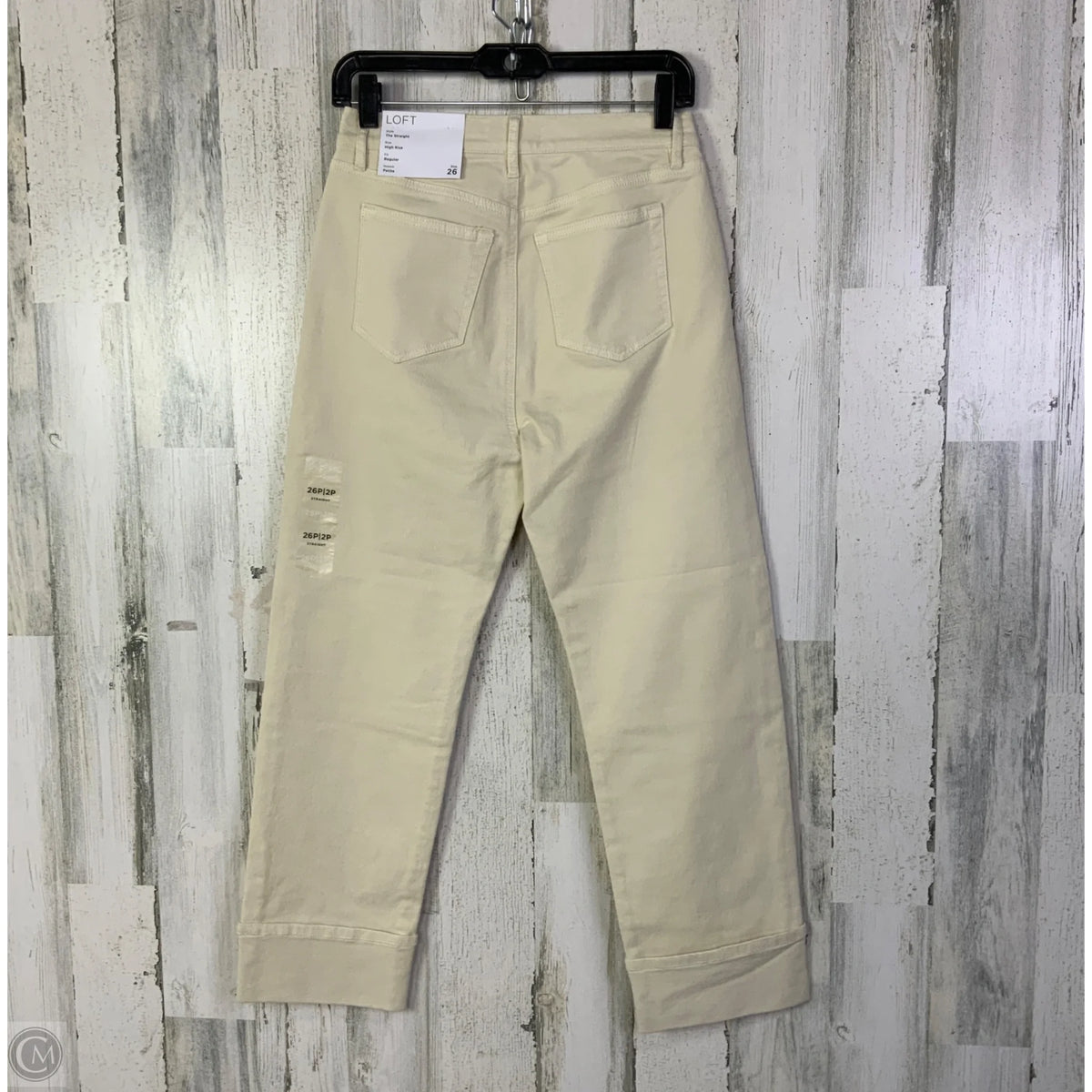 Jeans Straight By Loft In Cream, Size: 2p