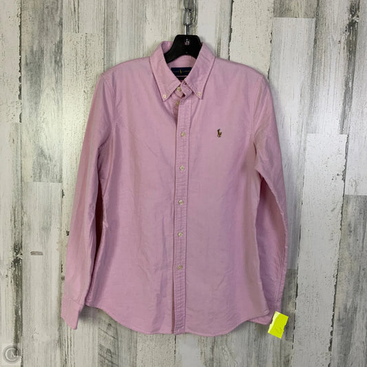 Top Long Sleeve By Ralph Lauren In Pink, Size: M