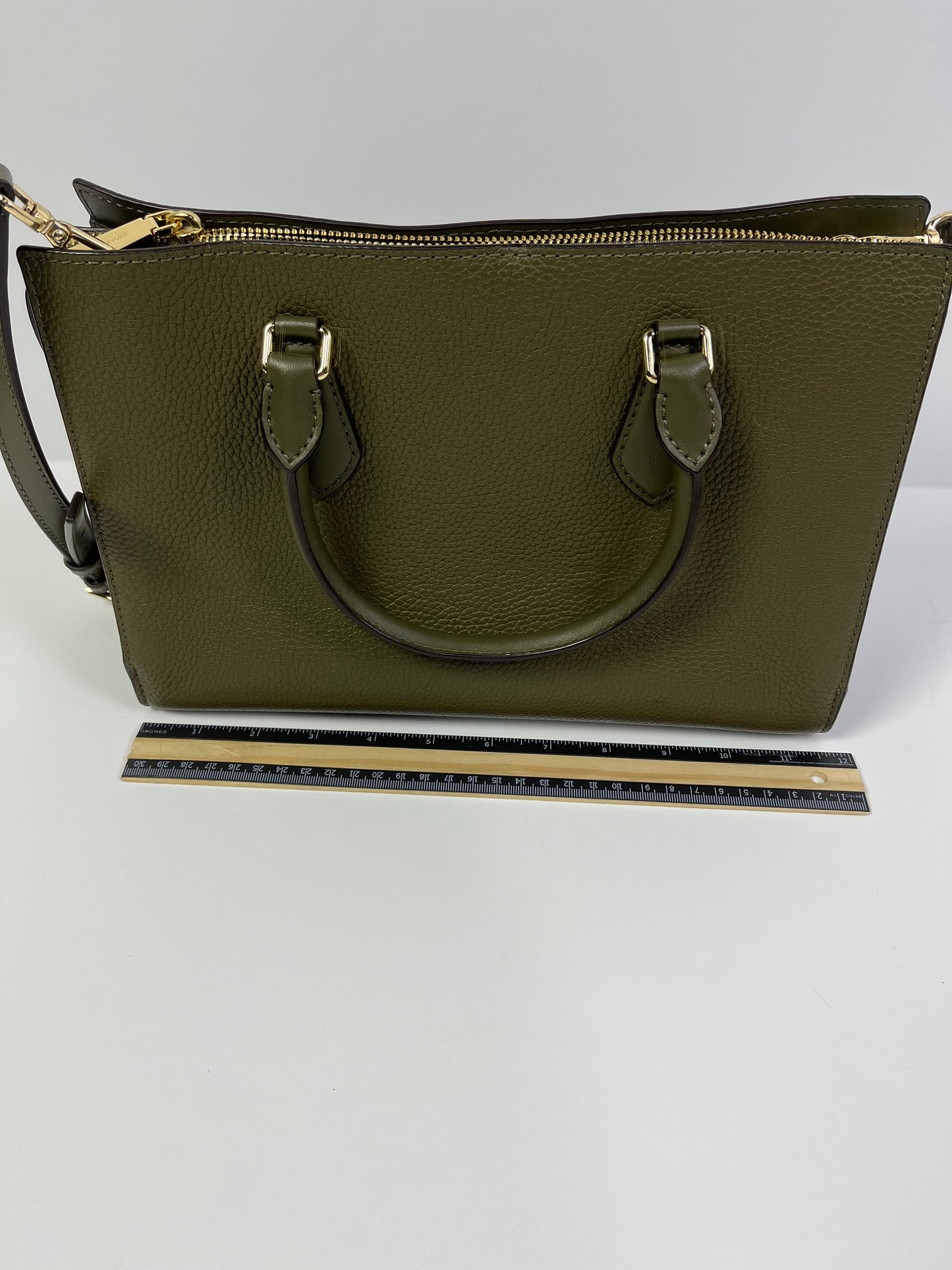 Handbag Designer By Michael Kors In Green, Size:Medium