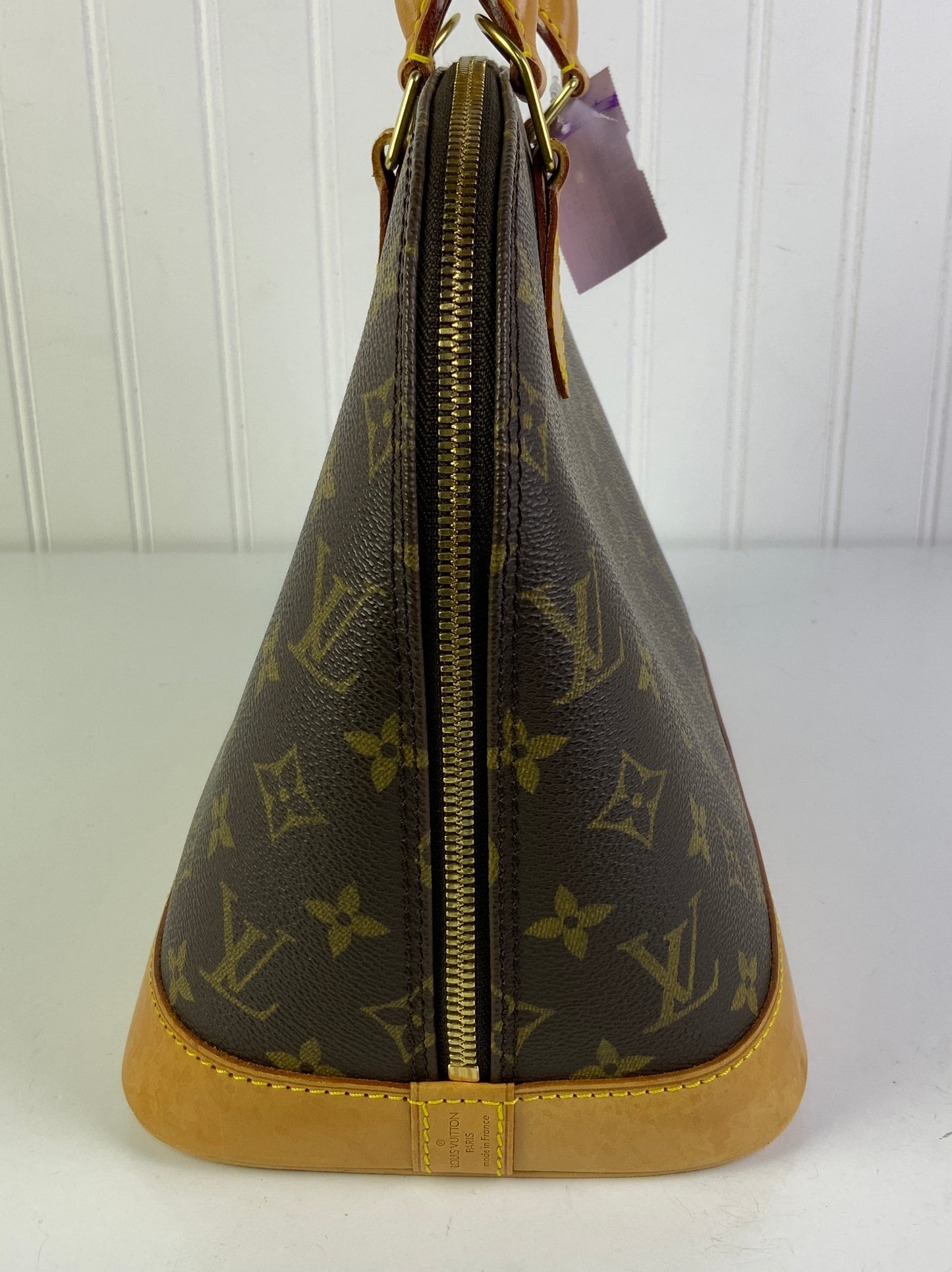 Handbag Luxury Designer By Louis Vuitton In Brown, Size:Medium