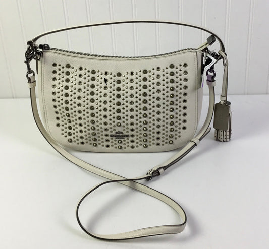 Crossbody Designer By Coach In Cream, Size:Medium
