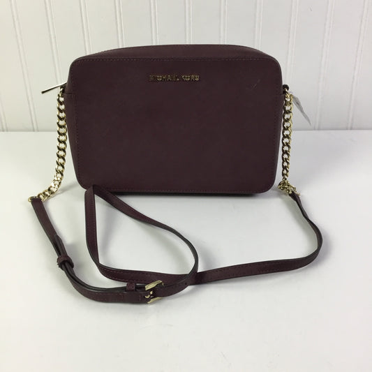 Crossbody Designer By Michael Kors In Purple, Size:Small