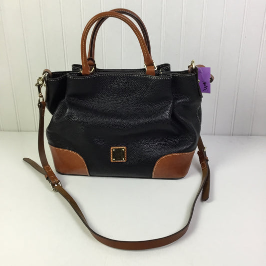 Handbag Designer By Dooney And Bourke In Black & Brown, Size:Medium