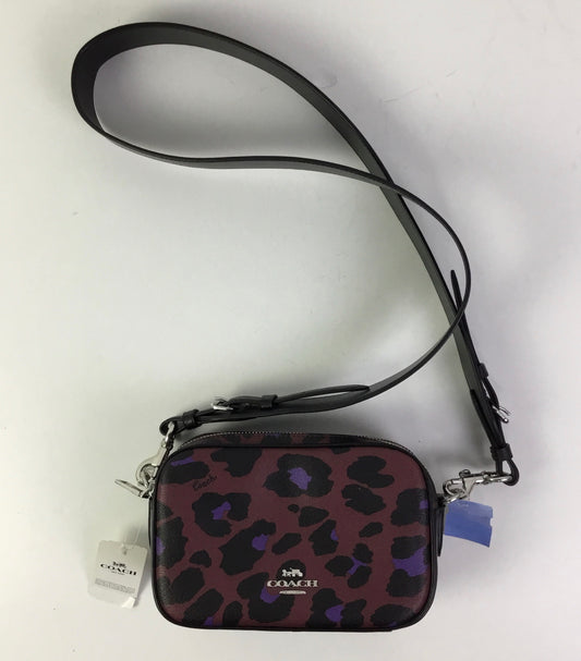 Crossbody Designer By Coach In Black & Purple, Size:Small