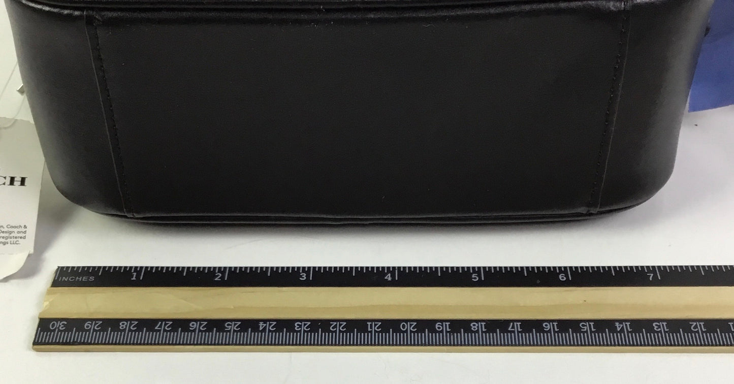 Crossbody Designer By Coach In Black & Purple, Size:Small