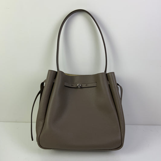 Handbag Designer By Tory Burch In Taupe, Size:Large