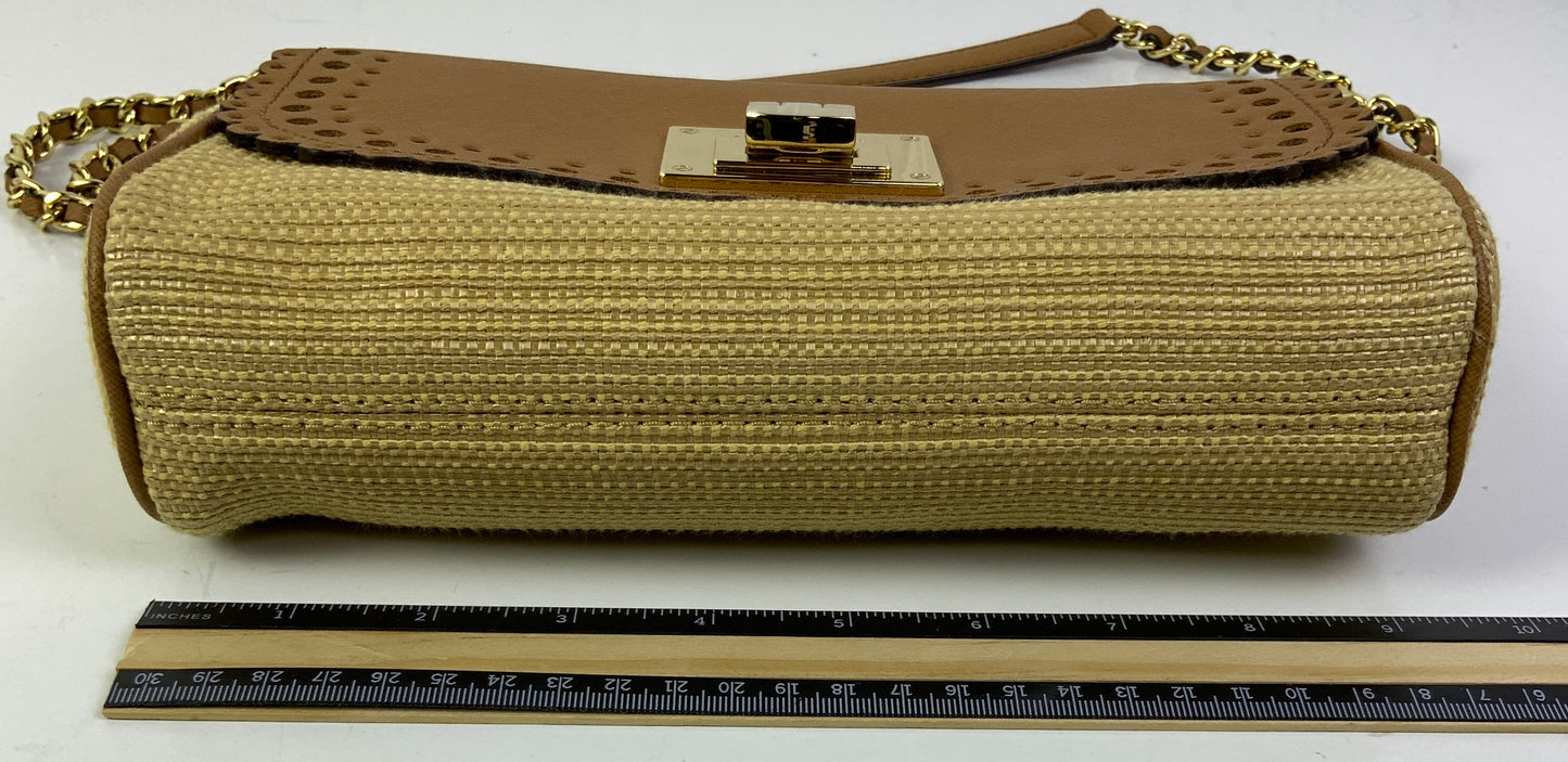 Crossbody Designer By Michael Kors In Brown & Tan, Size:Small