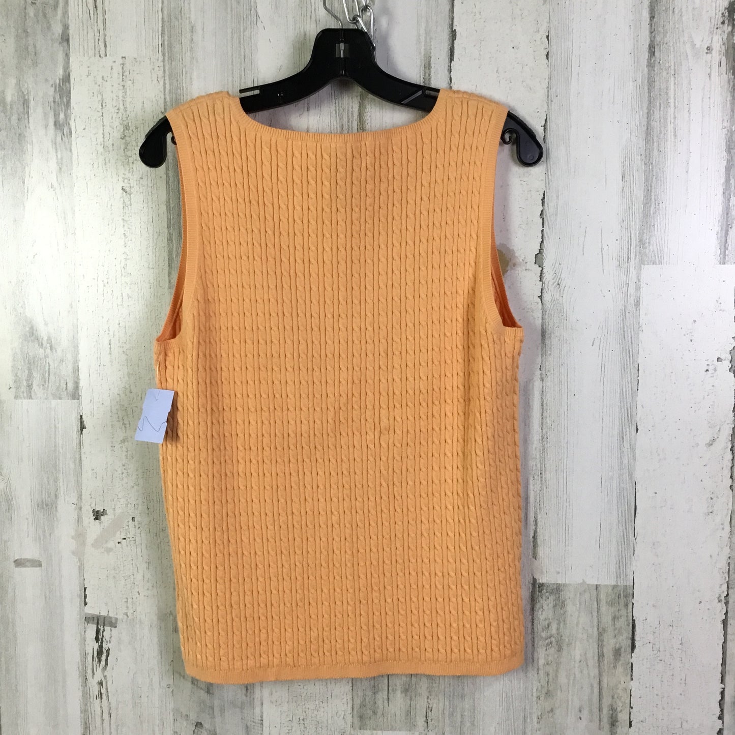 Vest Sweater By Jones New York In Peach, Size: Xl