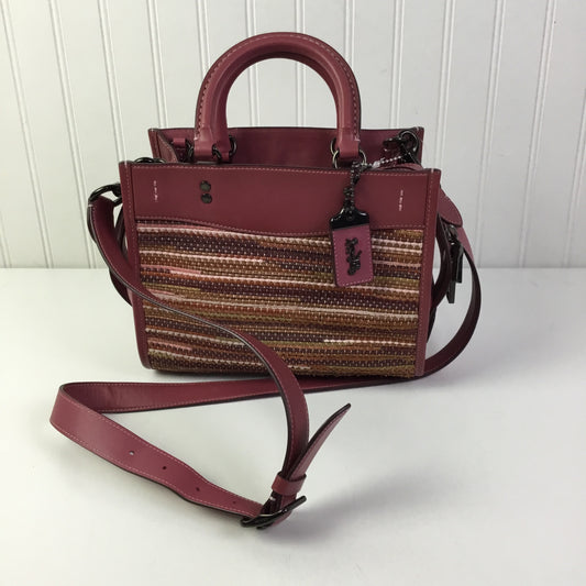 Crossbody Designer By Coach In Pink, Size:Medium
