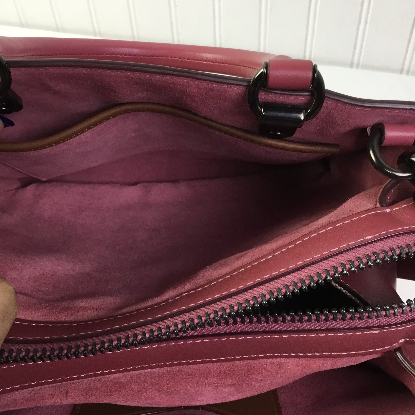 Crossbody Designer By Coach In Pink, Size:Medium
