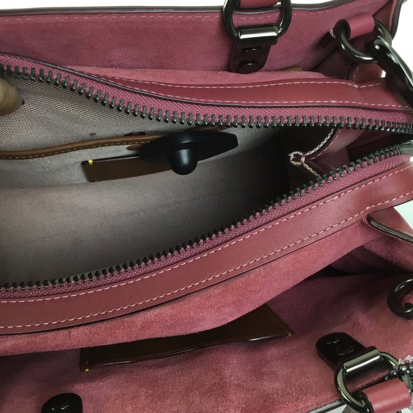 Crossbody Designer By Coach In Pink, Size:Medium