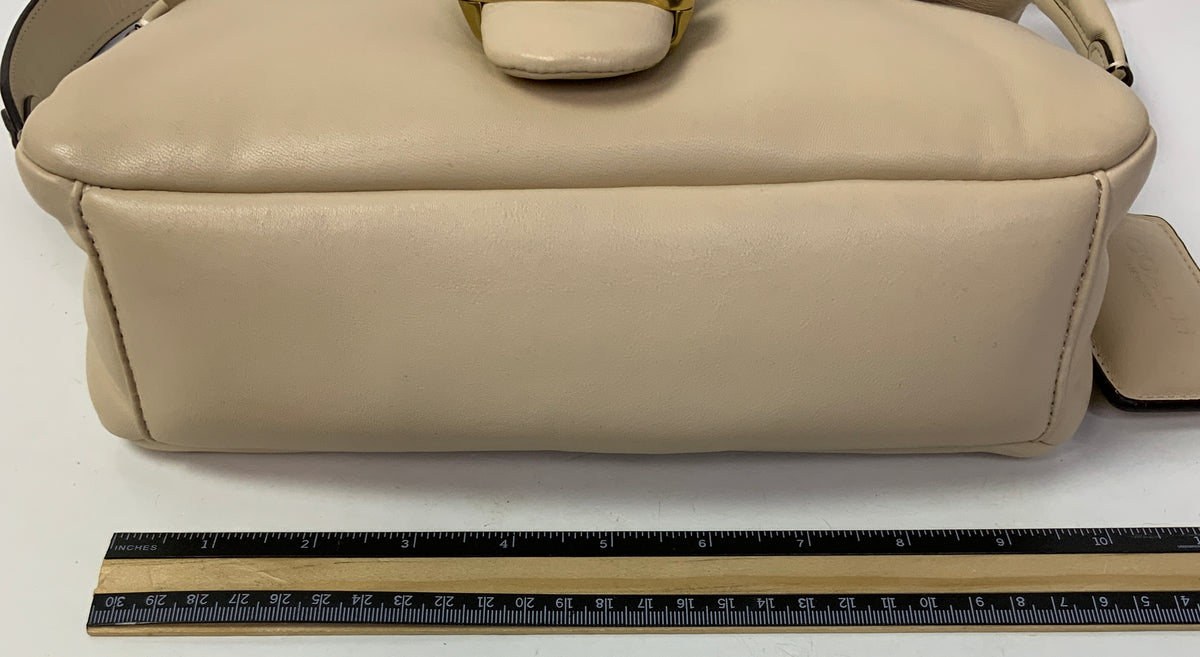 Handbag Designer By Coach In Cream, Size:Medium