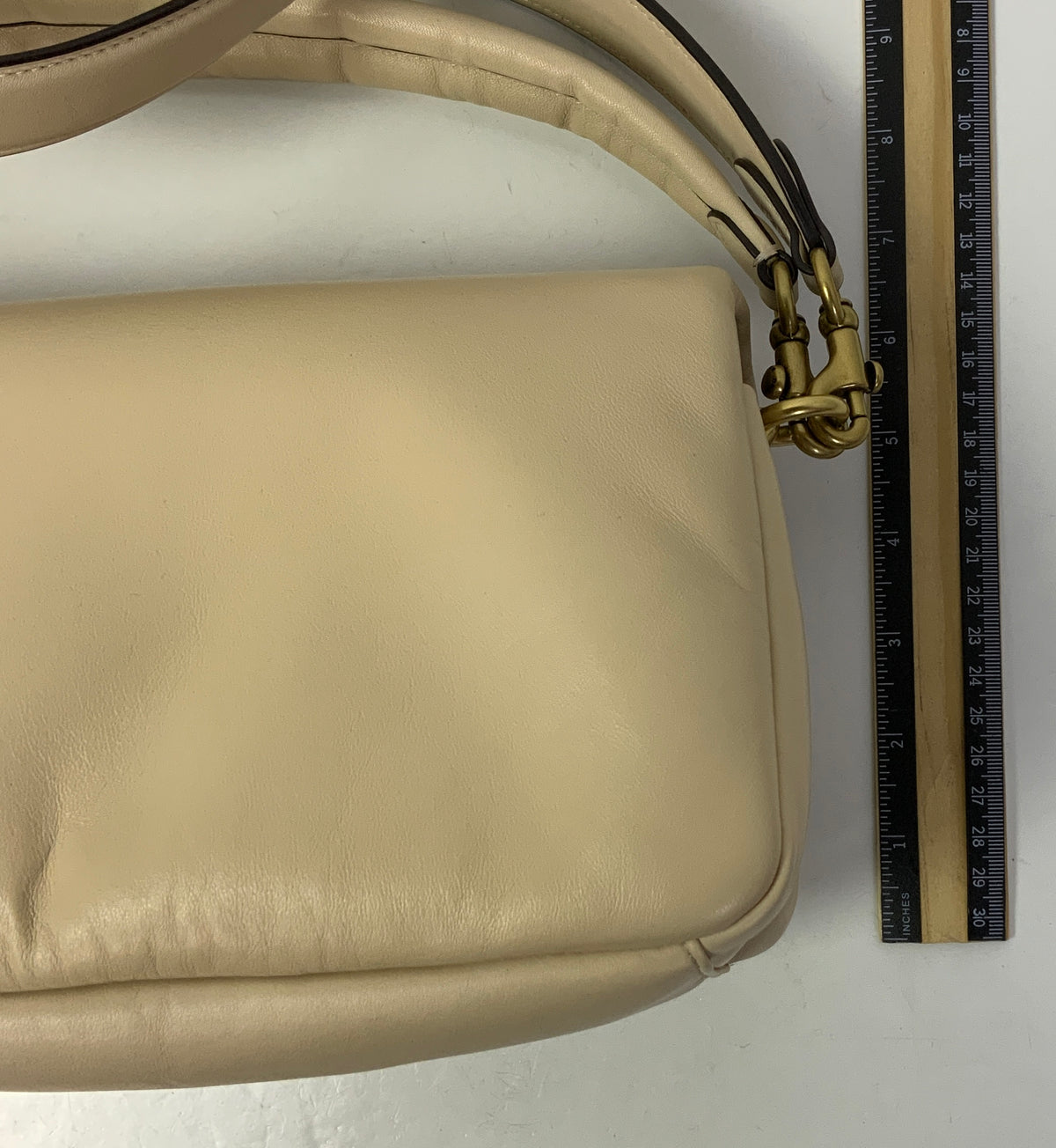Handbag Designer By Coach In Cream, Size:Medium