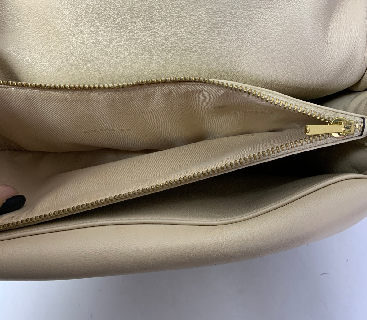 Handbag Designer By Coach In Cream, Size:Medium