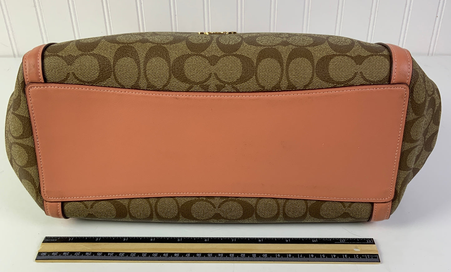 Handbag Designer By Coach In Brown & Pink, Size:Medium