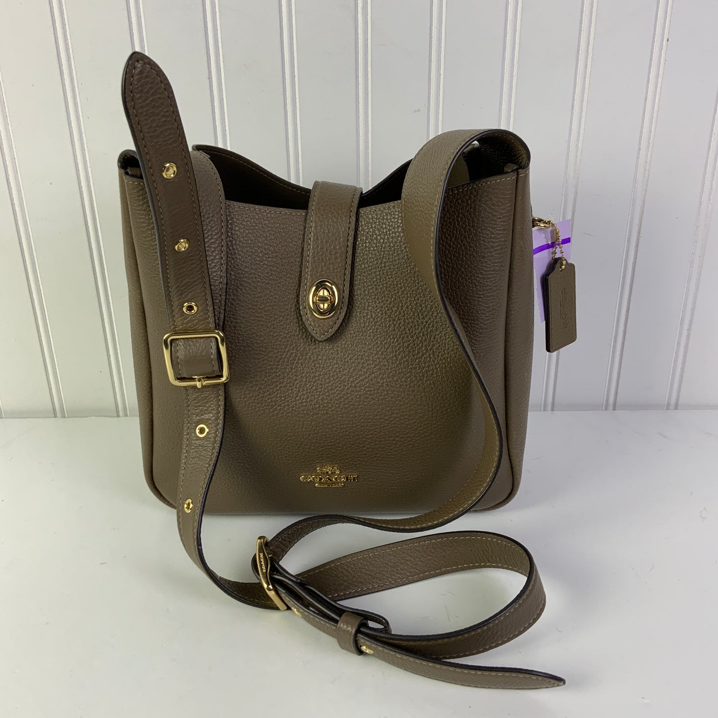 Crossbody Designer By Coach In Brown, Size:Small