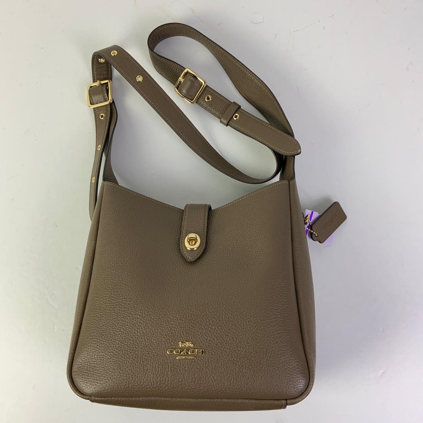 Crossbody Designer By Coach In Brown, Size:Small