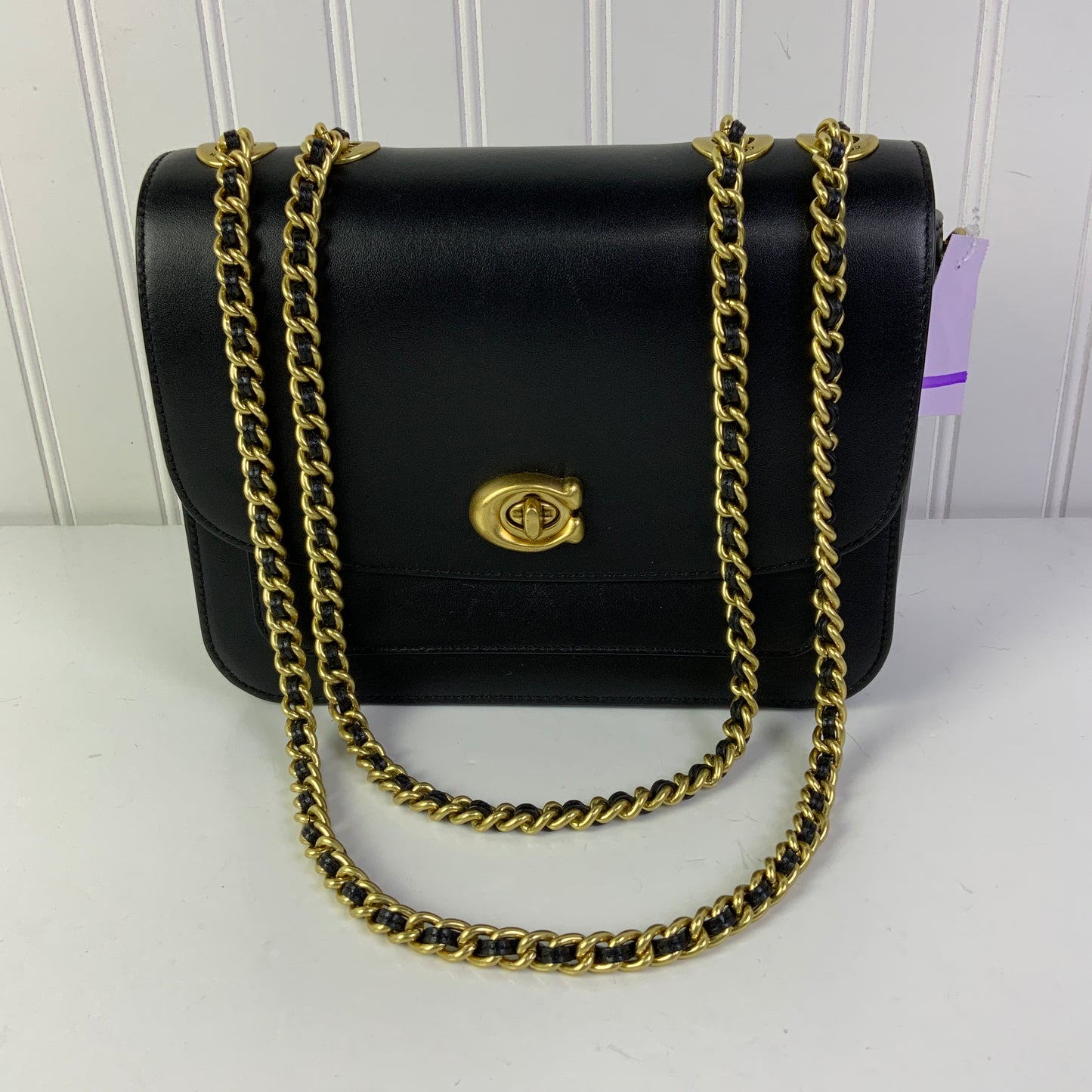 Handbag Designer By Coach In Black, Size:Medium