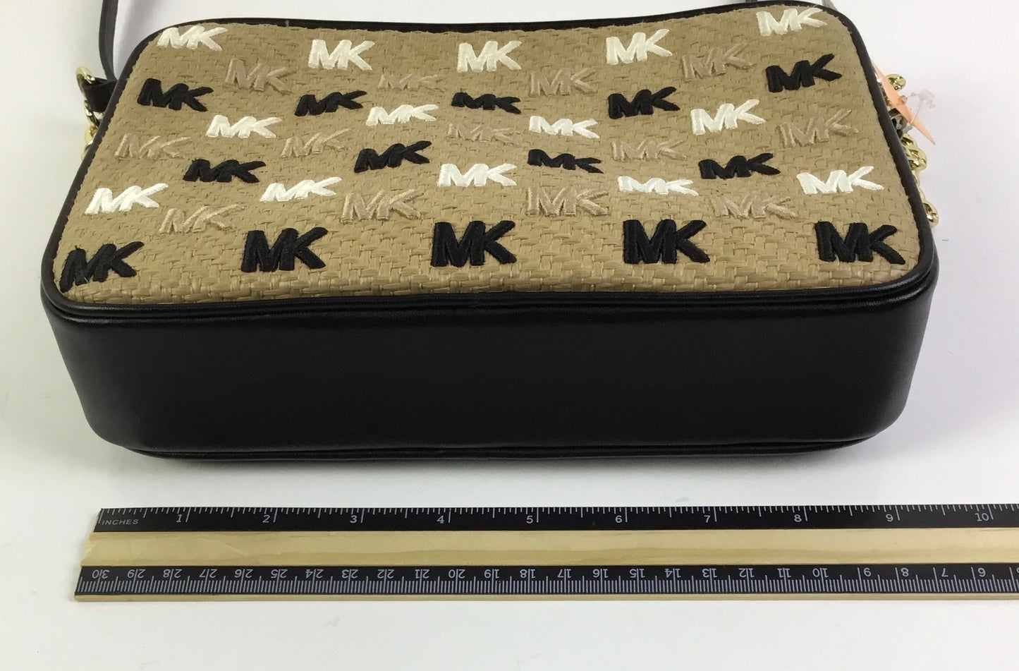 Crossbody Designer By Michael Kors In Black & Brown, Size:Medium