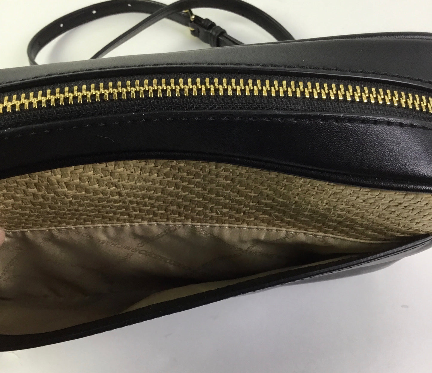 Crossbody Designer By Michael Kors In Black & Brown, Size:Medium