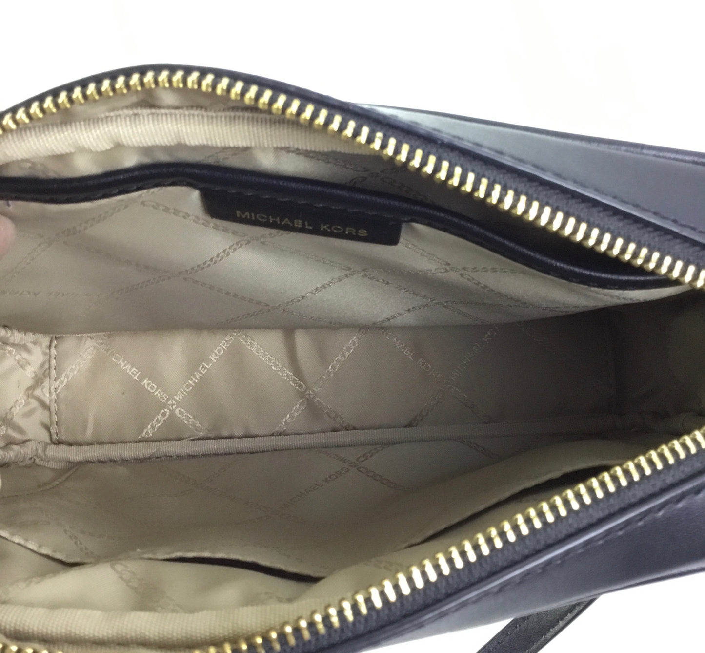 Crossbody Designer By Michael Kors In Black & Brown, Size:Medium