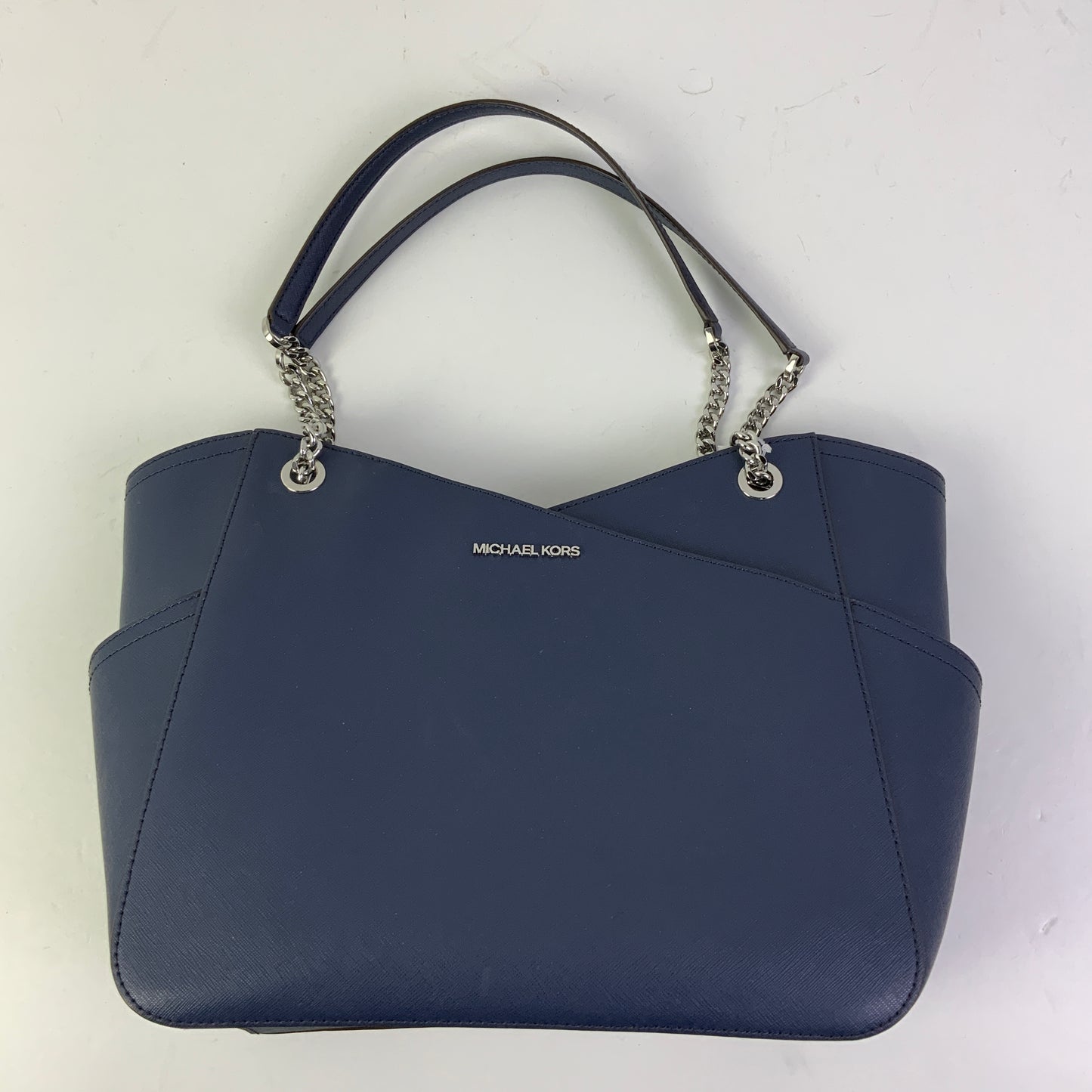 Handbag Designer By Michael Kors In Blue, Size:Large