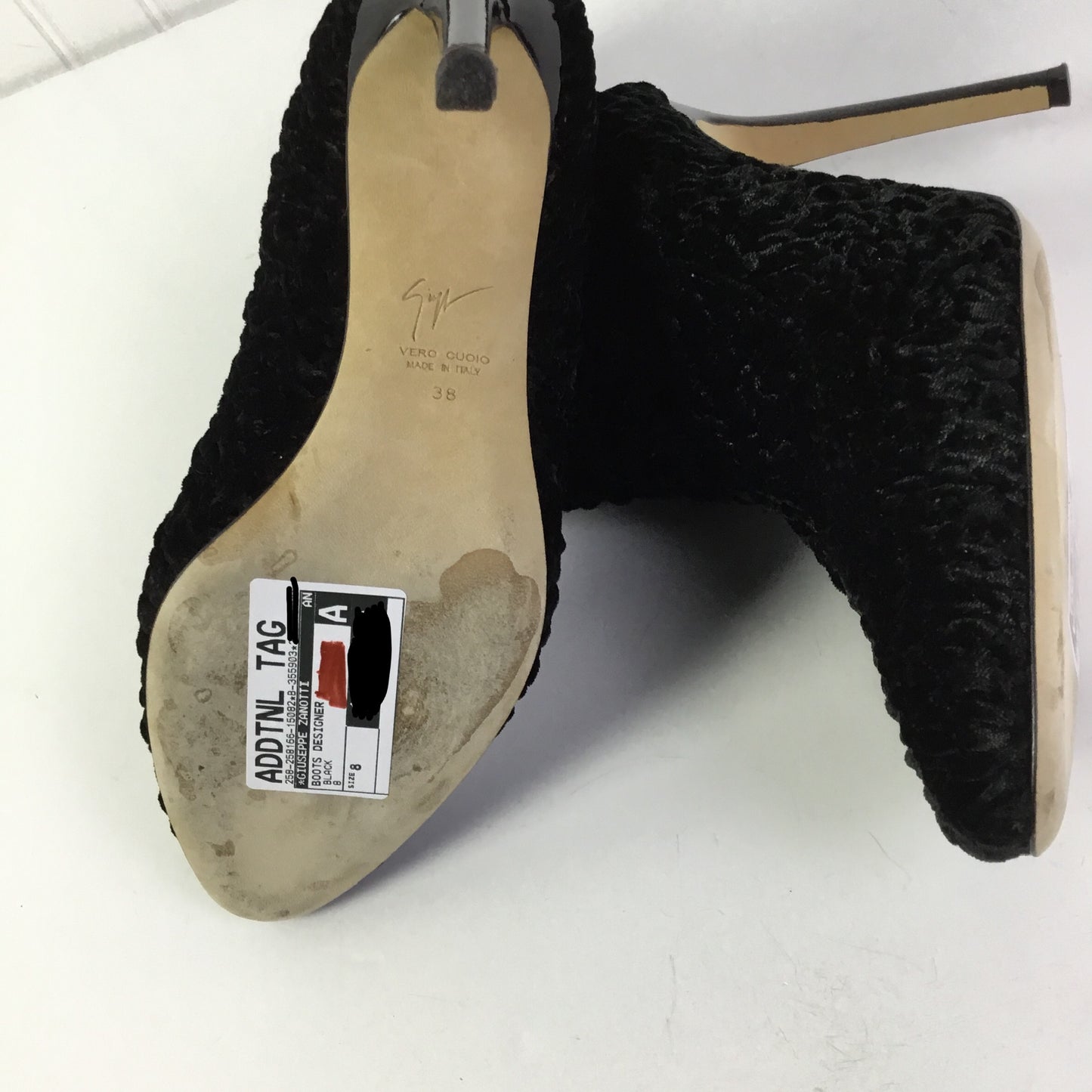 Boots Designer By Giuseppe Zanotti In Black, Size: 8