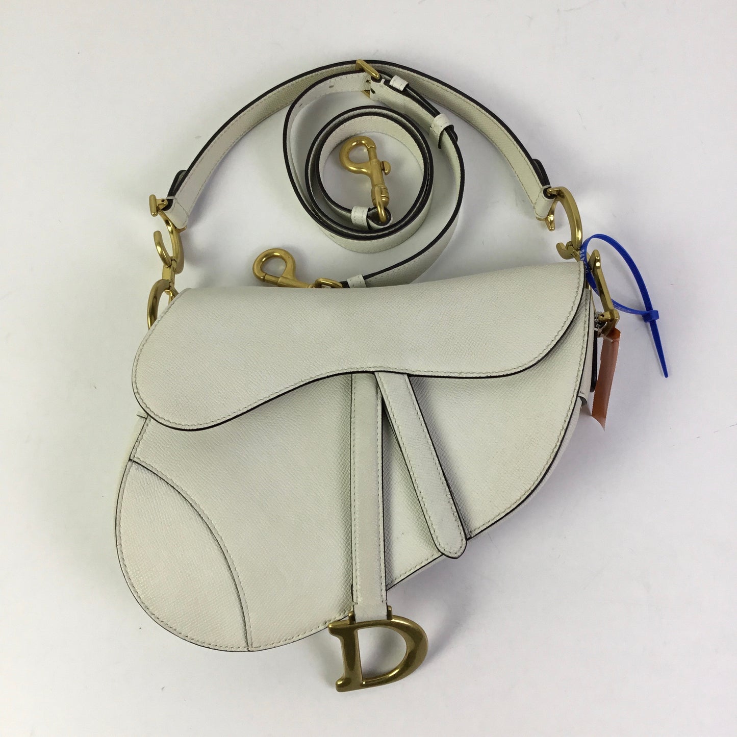 Handbag Luxury Designer By Dior In White, Size:Medium