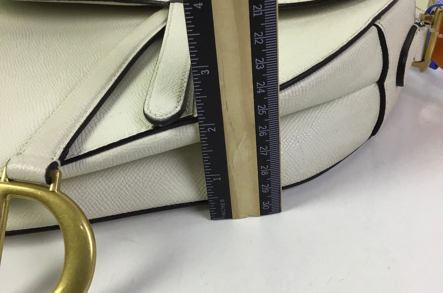 Handbag Luxury Designer By Dior In White, Size:Medium