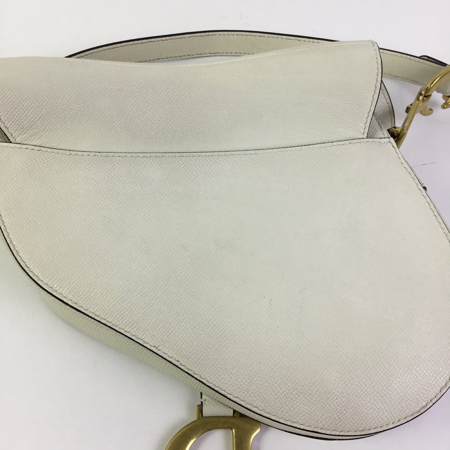 Handbag Luxury Designer By Dior In White, Size:Medium