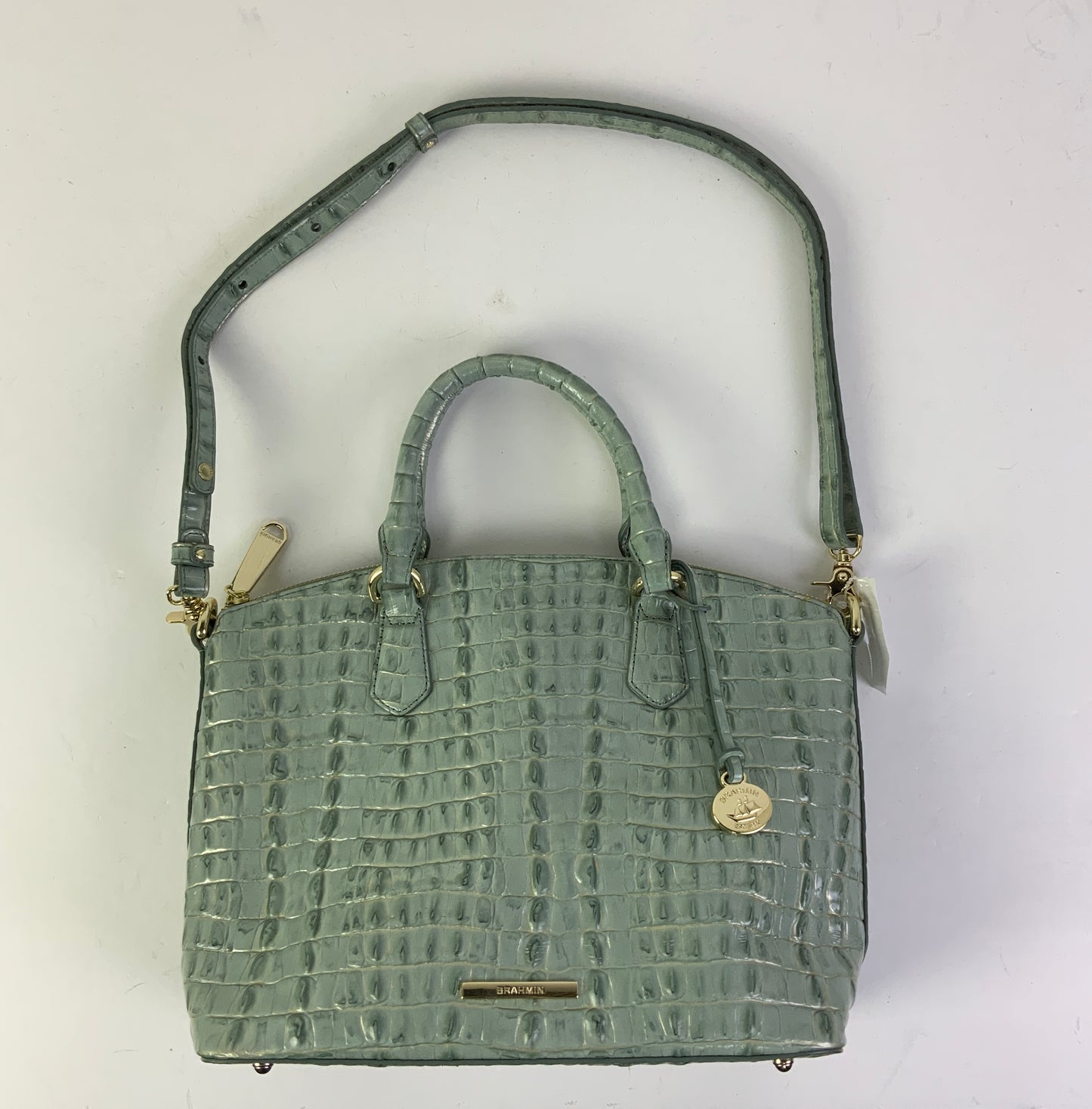 Handbag Designer By Brahmin In Aqua, Size:Medium