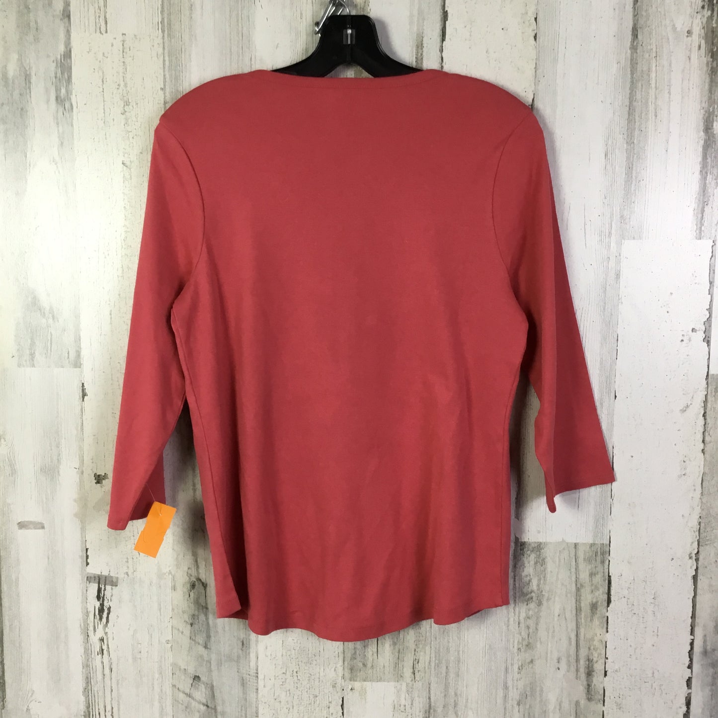 Top 3/4 Sleeve Basic By Chicos In Pink, Size:M