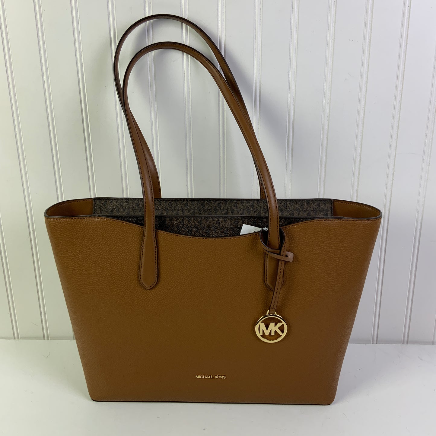 Handbag Designer By Michael Kors In Brown, Size:Large