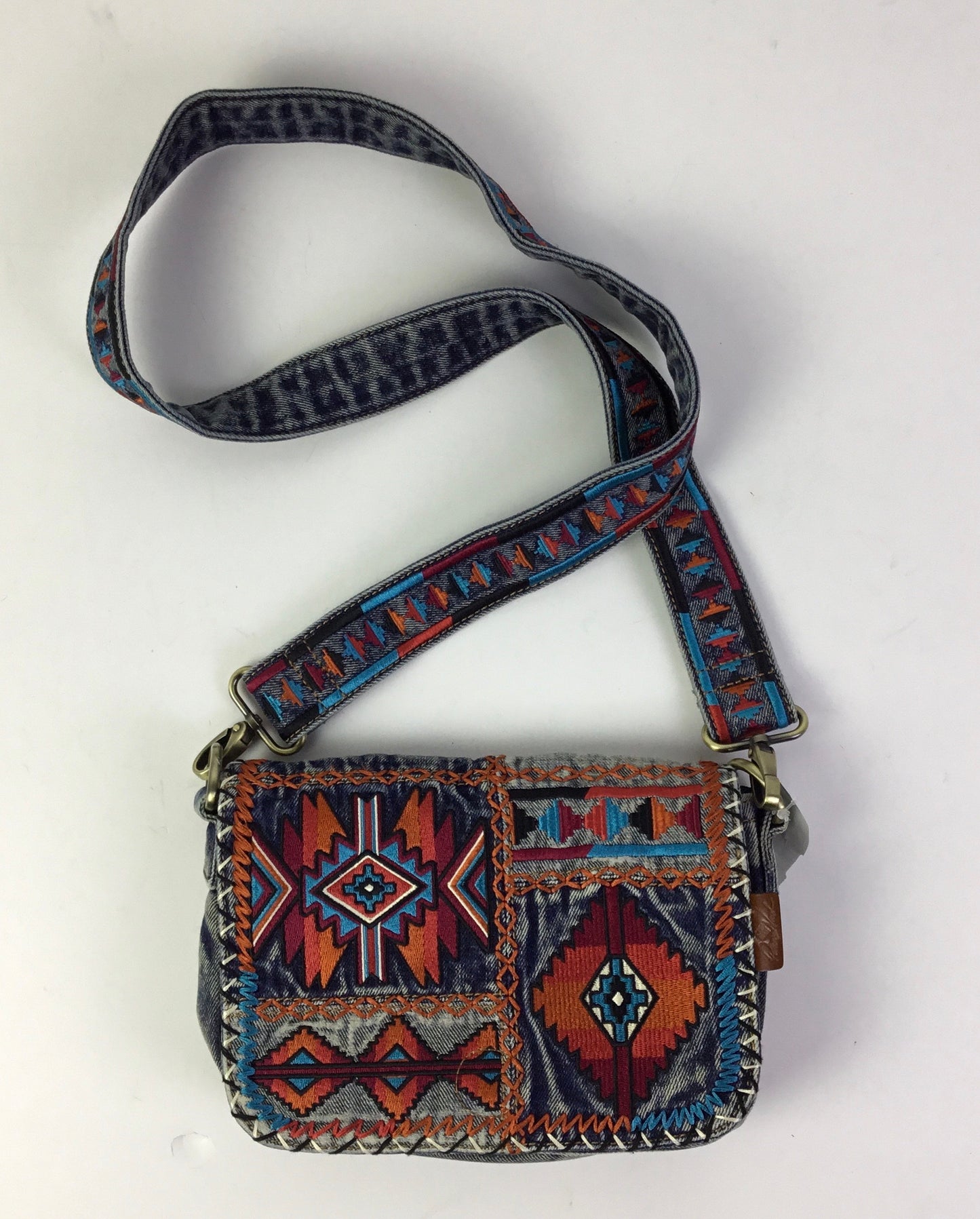 Crossbody Designer By Patricia Nash In Blue Denim, Size:Small