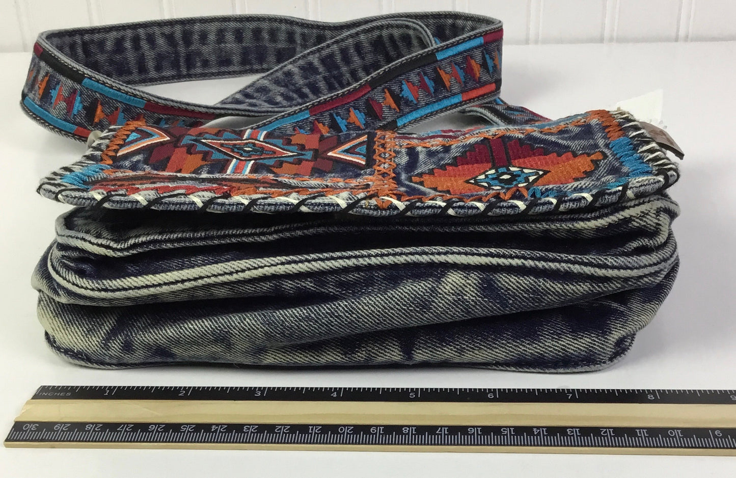 Crossbody Designer By Patricia Nash In Blue Denim, Size:Small