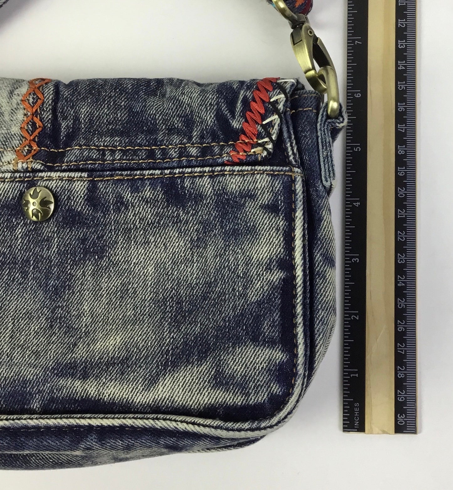 Crossbody Designer By Patricia Nash In Blue Denim, Size:Small