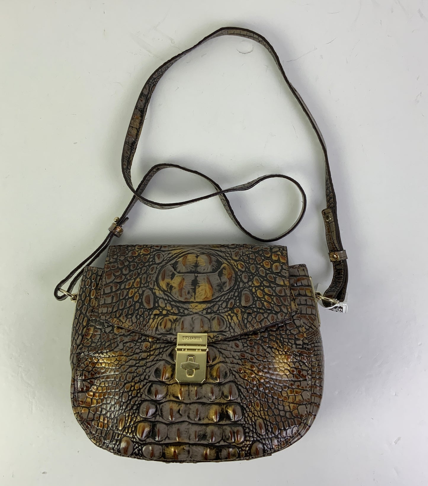 Crossbody Designer By Brahmin In Brown, Size:Medium