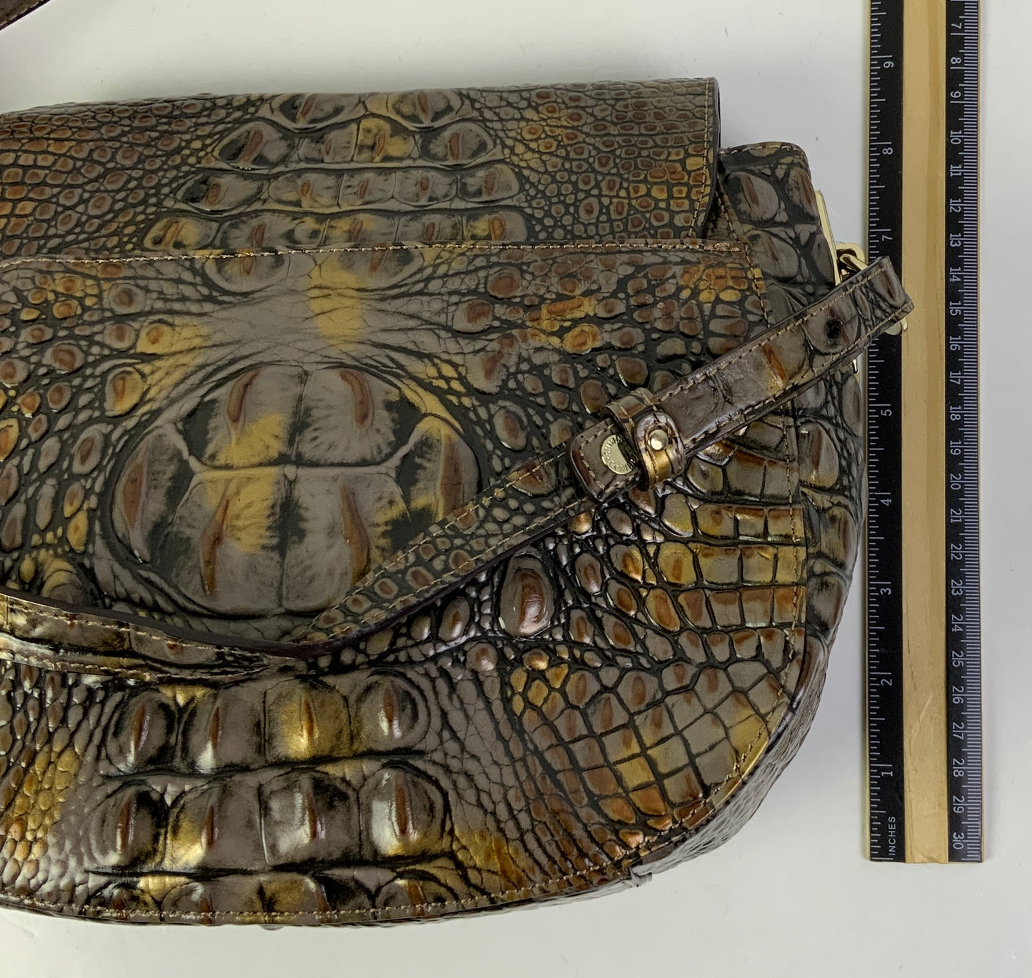 Crossbody Designer By Brahmin In Brown, Size:Medium