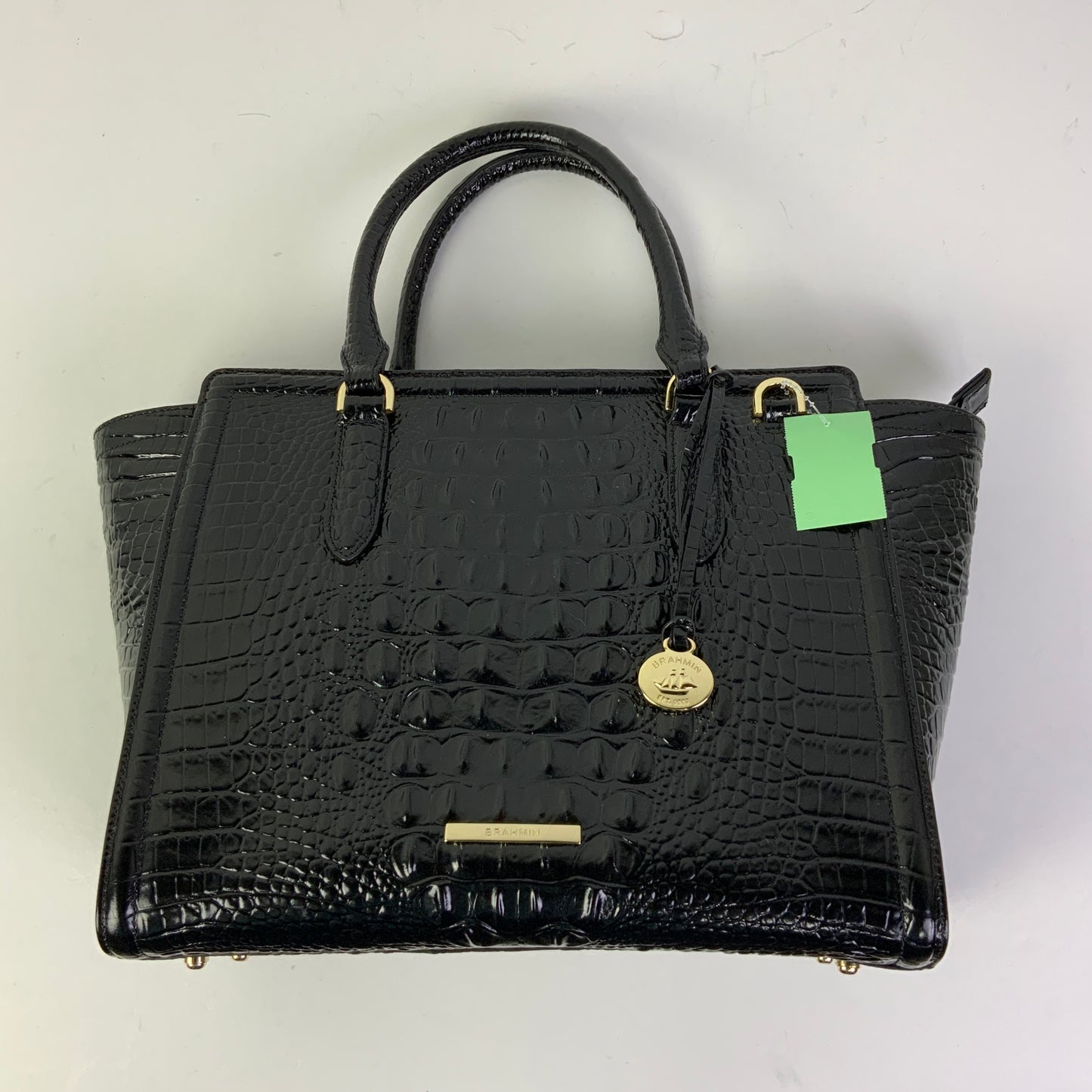 Handbag Designer By Brahmin In Black, Size:Medium
