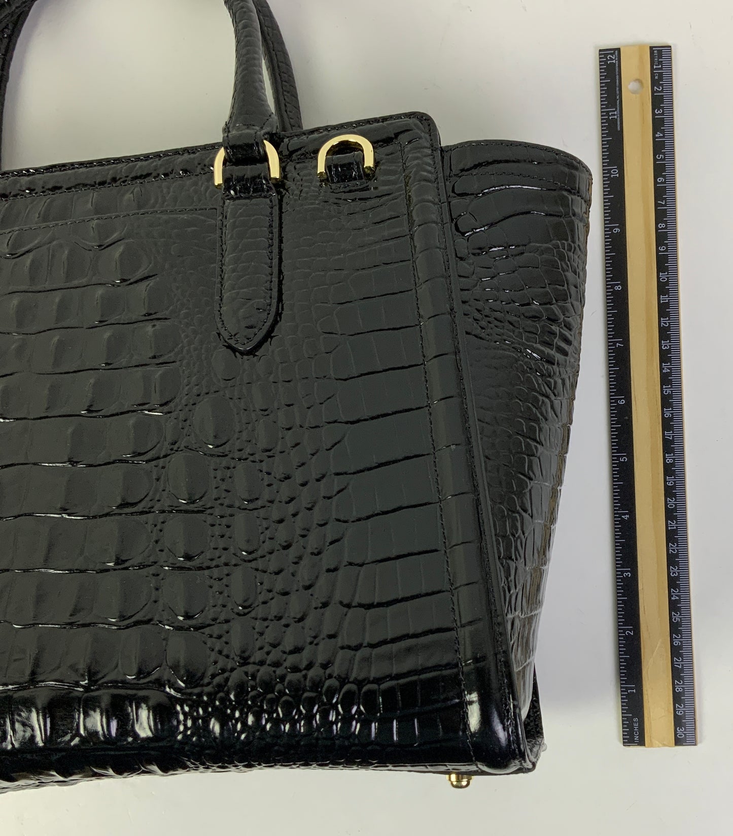 Handbag Designer By Brahmin In Black, Size:Medium