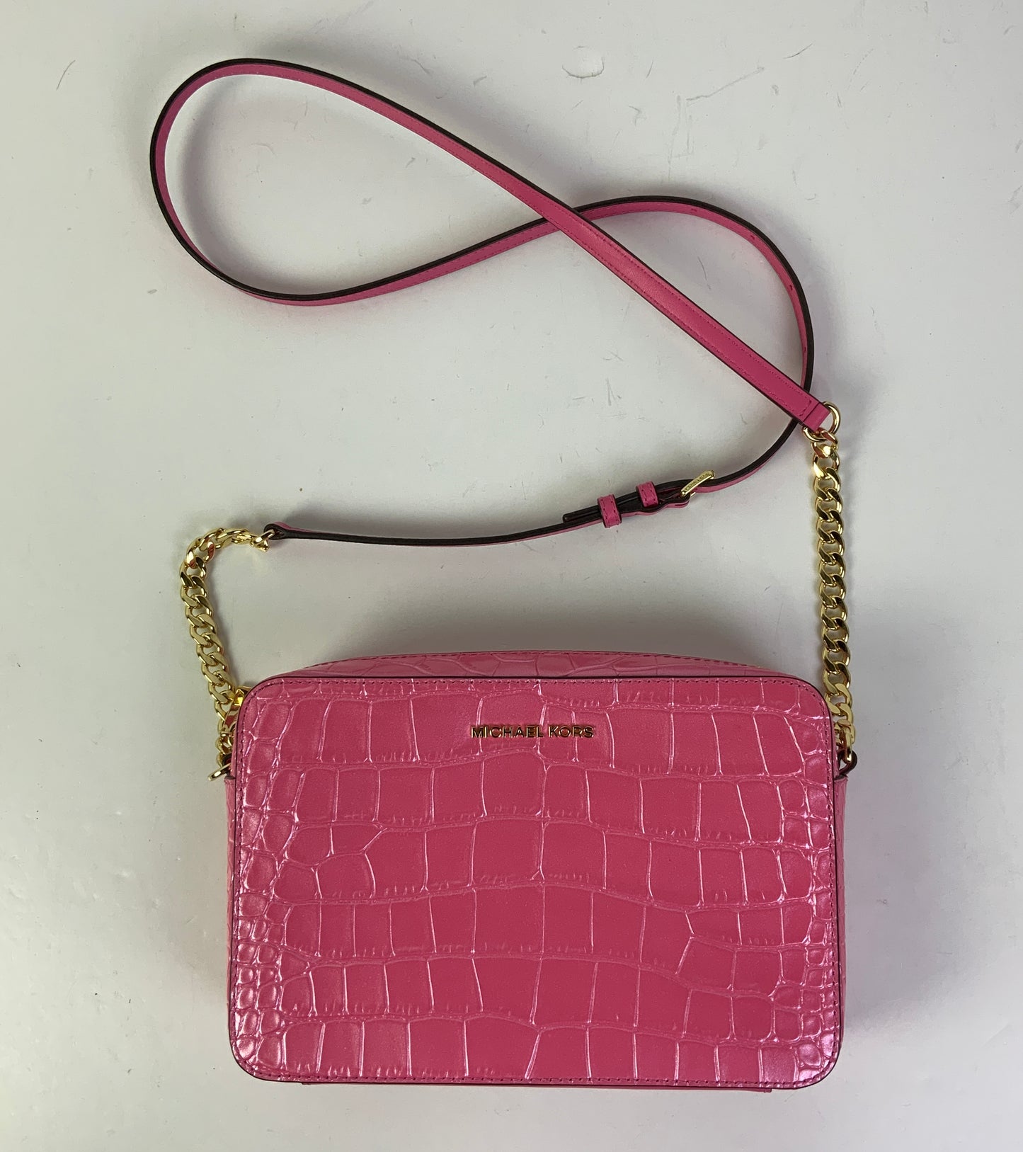 Crossbody Designer By Michael Kors In Pink, Size:Small
