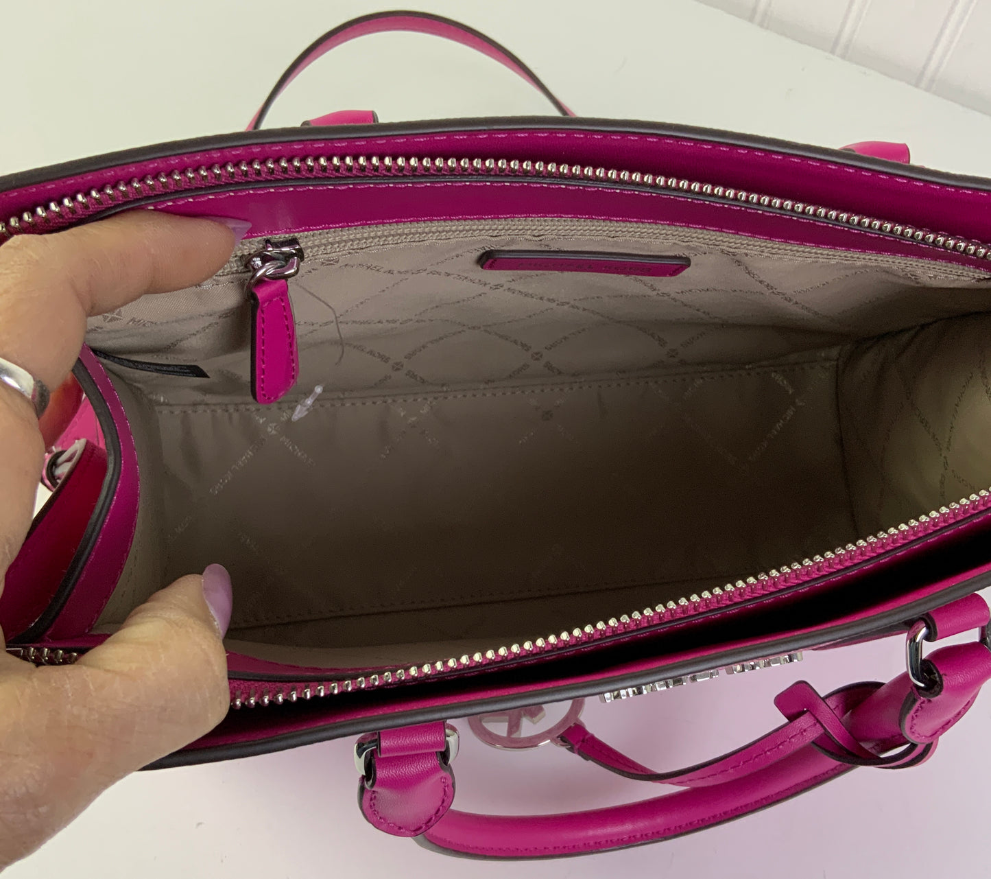 Crossbody Designer By Michael Kors In Pink, Size:Medium