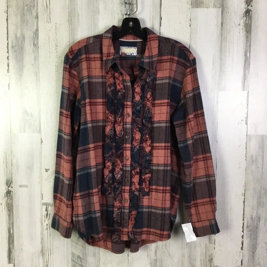 Top Ls By Pilcro In Purple & Red, Size:M