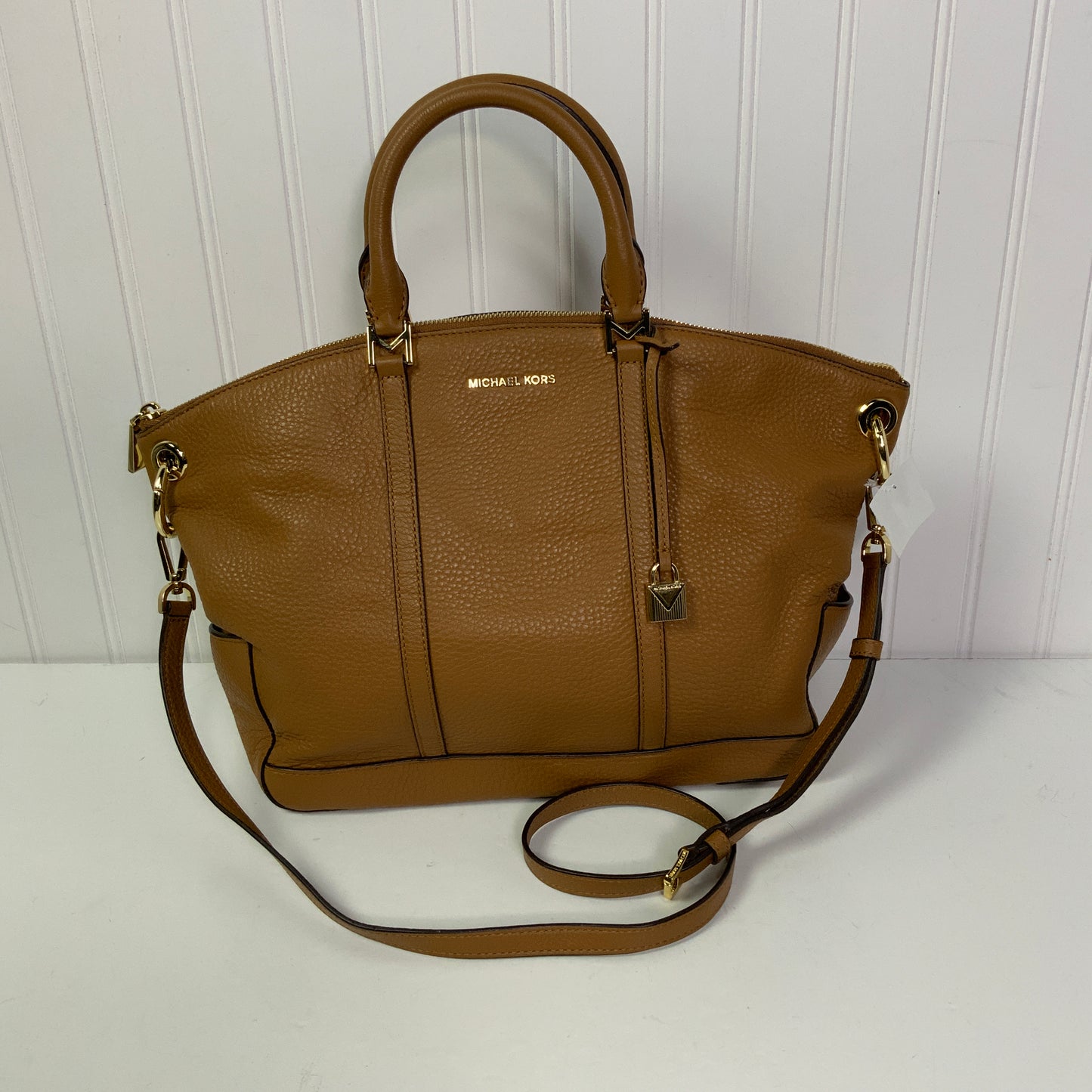 Handbag Designer By Michael Kors In Brown, Size:Medium