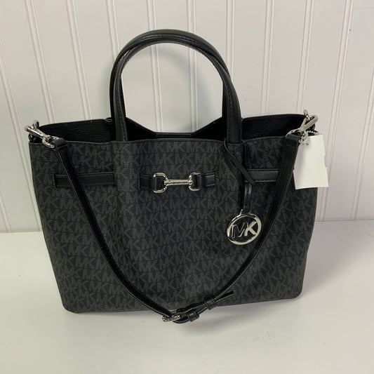 Handbag Designer By Michael Kors In Black & Grey, Size:Medium
